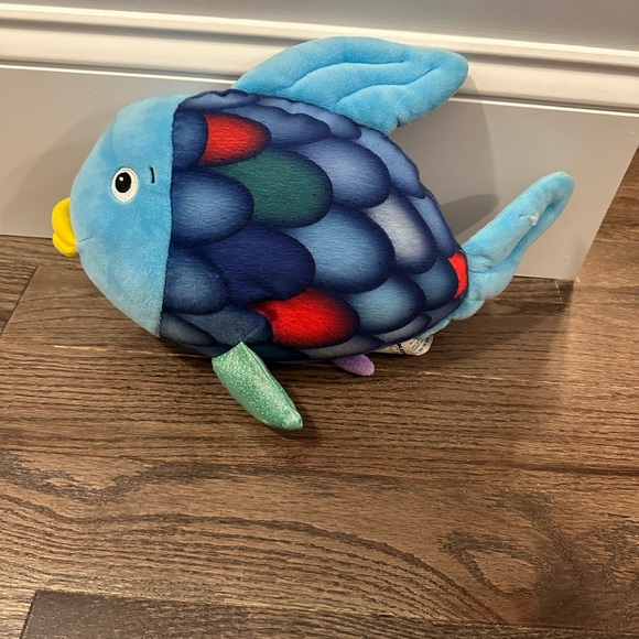 Kohl's Cares The Rainbow Fish 14" Long Plush Colorful Fish with Sparkle 2021 - Picture 2 of 8